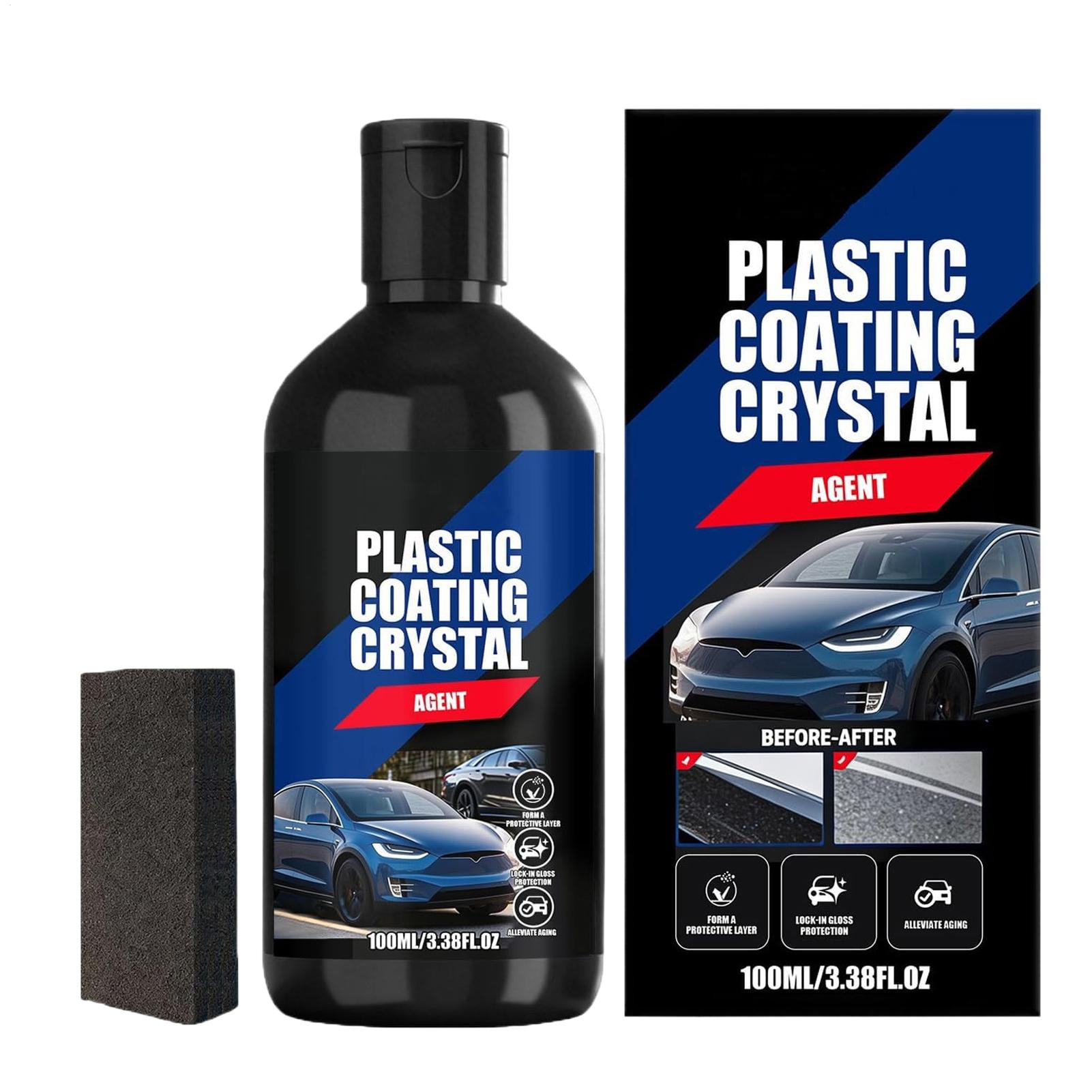 Trim Restorer Plastic - 車用ブラックトリム修復剤 100ml、内装外装プラスチック用傷修復コーティング、耐久性のあるトリム修復オートディテーリング
