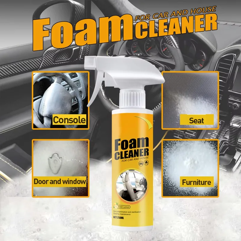 Leather Cleaner Interior - 多目的フォームクリーナー,レザーシートヘッドクリーナー,車内,汚れ除去,クリーニングアクセサリー,30 ml, 100ml, 1個,3個
